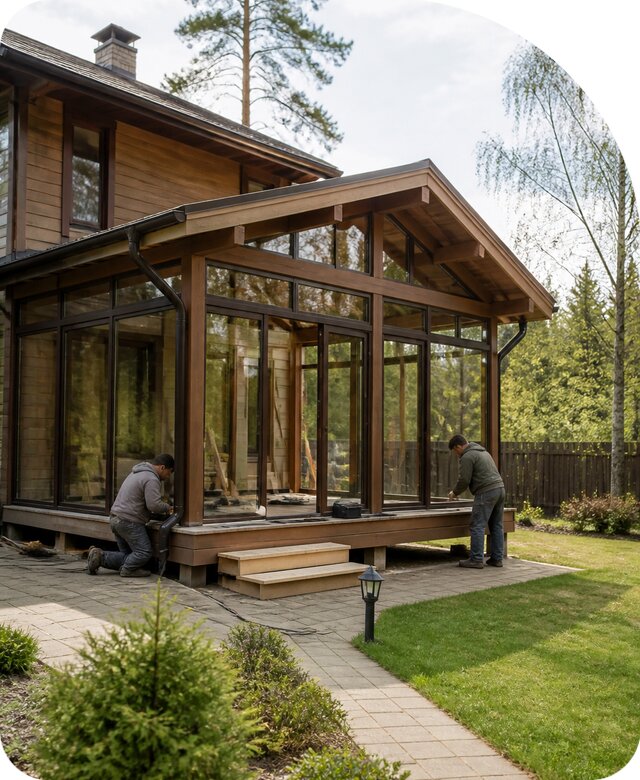 Пристройка веранды в Нурлате по цене от 78203 р. | РадиДОМА-Нрт